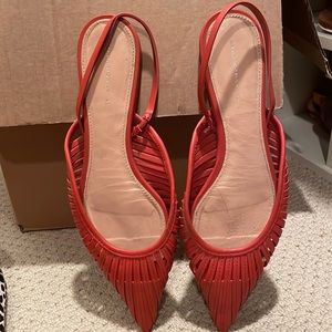 Zara sling backs. - rust coral
